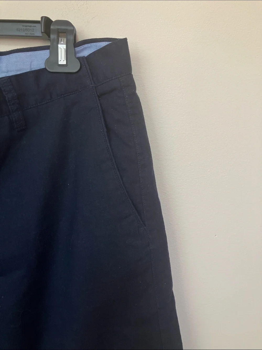 H&M Men’s Navy Button-Fly Linen Blend Pants US 36R